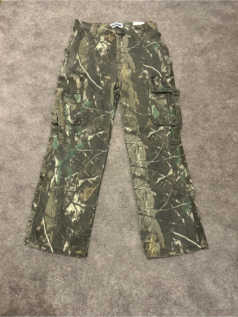 NWT Disclosure Camo Wide-Leg Cargo Pants sz:9/29 - Picture 3 of 10